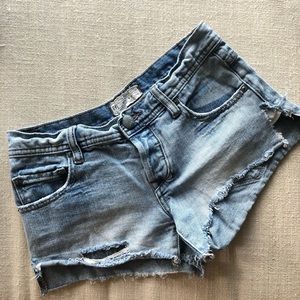 FREE PEOPLE Distressed Cut Off Shorts, Size 24